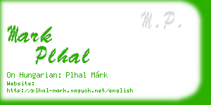mark plhal business card